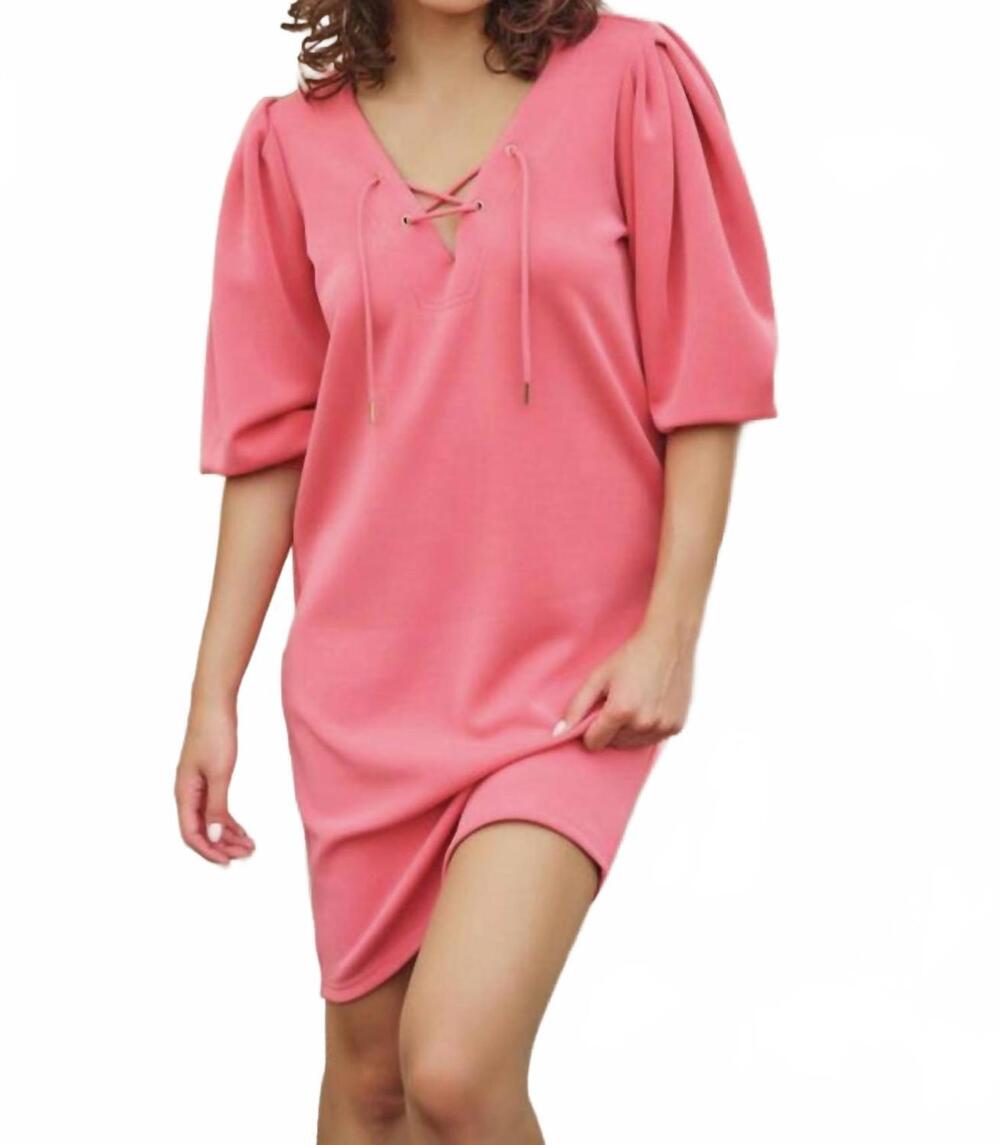 NEW ESQUALO delia v-neck dress in pink